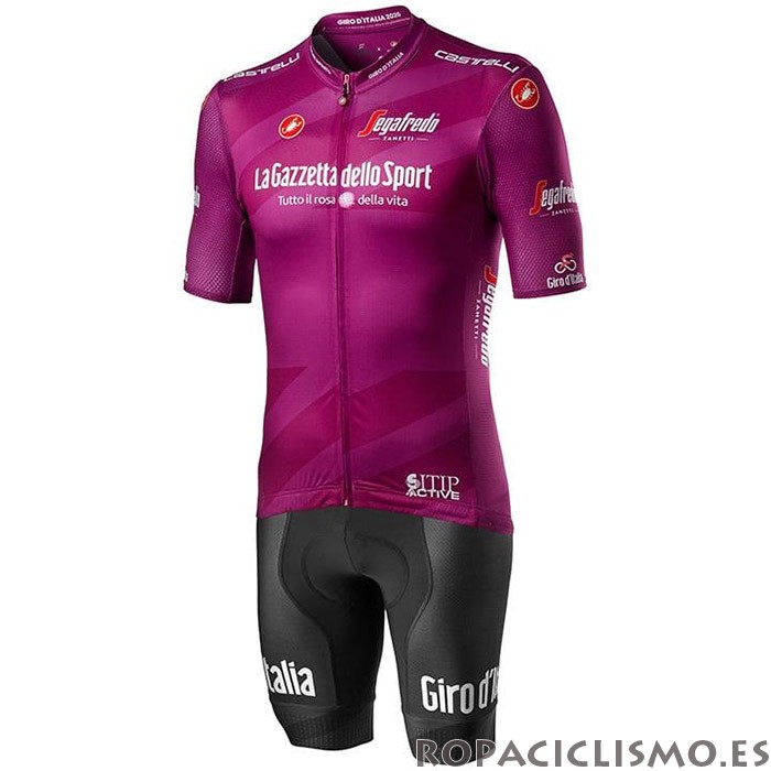 2020 Maillot Giro d'Italia Tirantes Mangas Cortas Fucsia